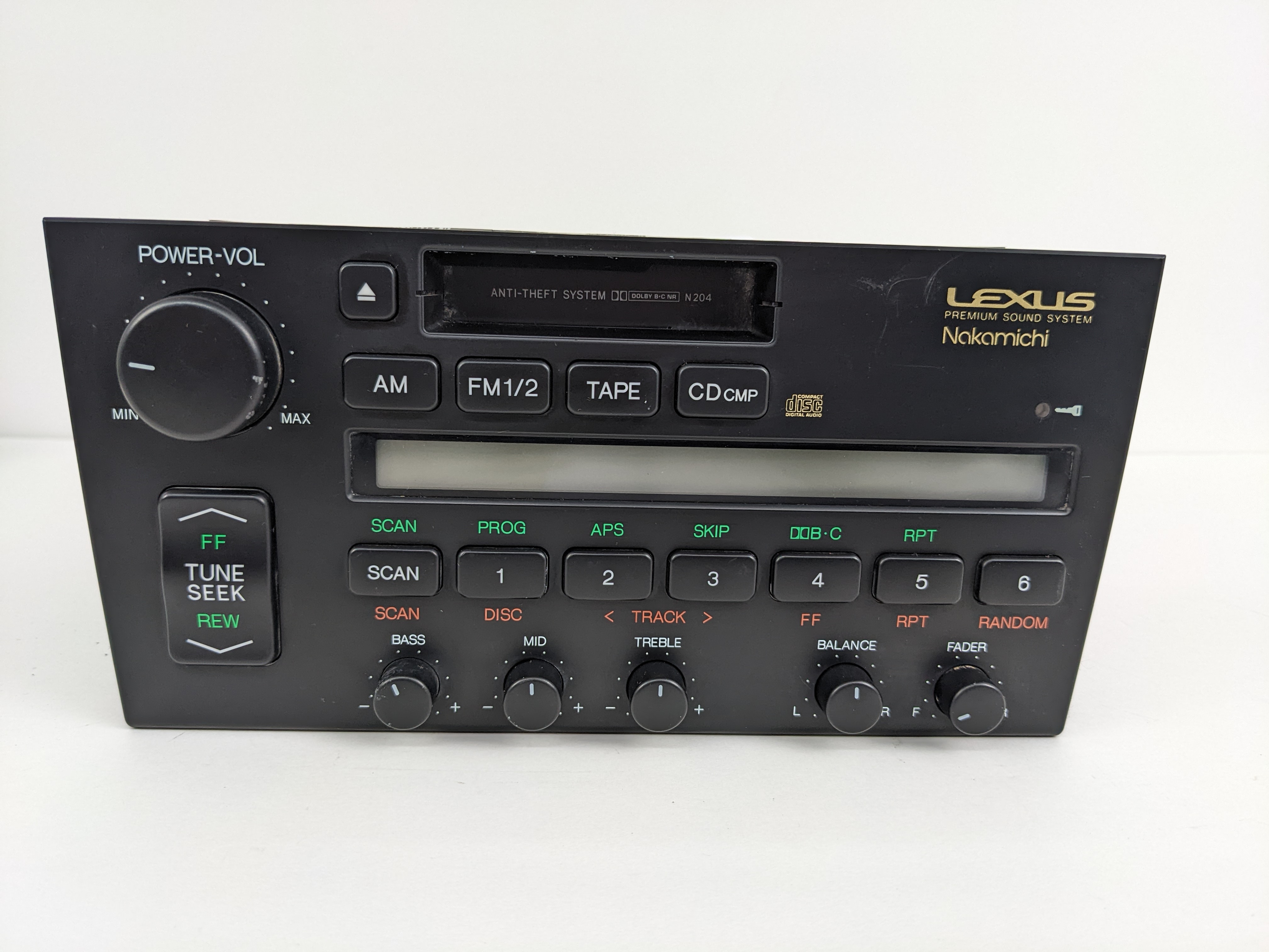 1993-1994 Lexus LS400 Nakamichi Stereo Radio Tape CD Cassette